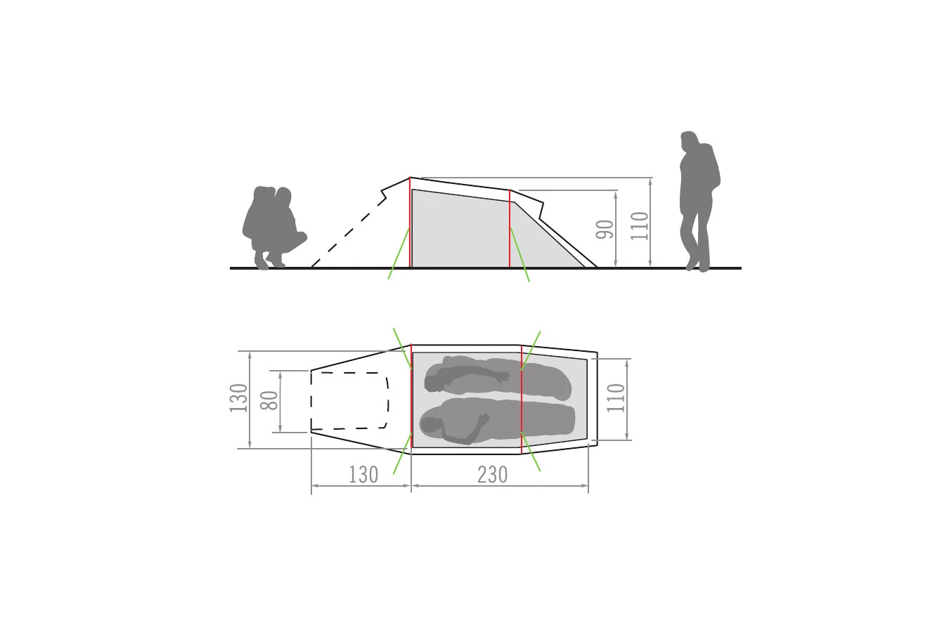 VAUDE Arco 2P Telt, Brun 3 VAUDE Arco 2P Telt, Brun