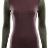 Aclima Hiking Besætning Hals Damer, Rød/oliven 1 Aclima Hiking Besætning Hals Damer, Rød/oliven -Campingtøj Butik aclima hiking crew neck women fudge dill olive night 3