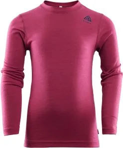 Aclima LightWool Crew Neck Tr&oslash;je B&oslash;rn, R&oslash;d