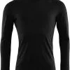 Aclima LightWool Lang&aelig;rmet Undertr&oslash;je Herrer, Sort -Campingtøj Butik aclima lightwool longsleeve undershirt men jet black 2