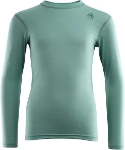 Aclima LightWool Lang&aelig;rmet Skjorte Med Rund Hals B&oslash;rn, Turkis