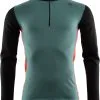 Aclima WarmWool Skjorte Med Lynl&aring;s Med Kappe Og Hals Herrer, Sort/petroleumsgr&oslash;n -Campingtøj Butik aclima warmwool mock neck zip shirt men jet black north atlantic red clay 3