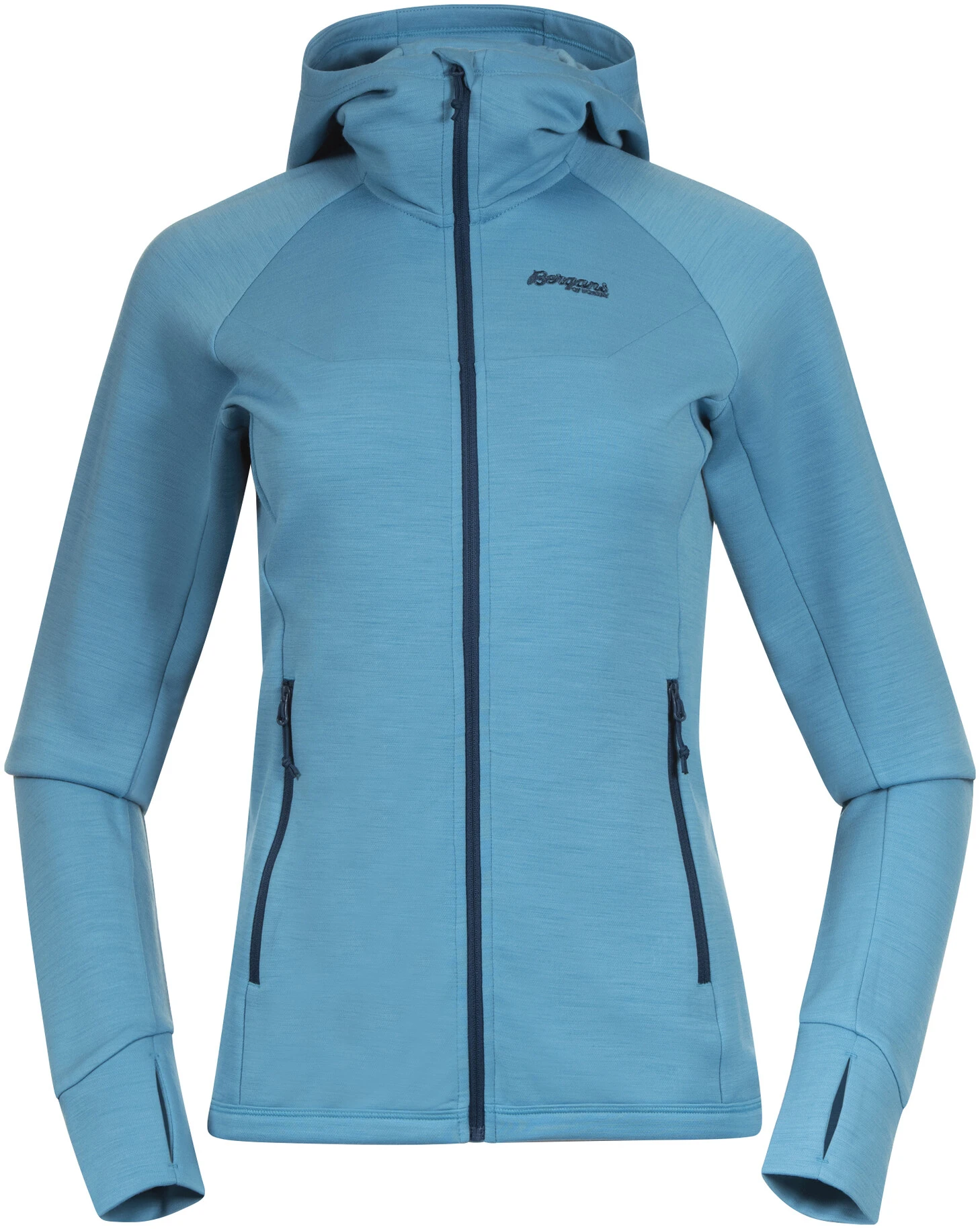 Bergans Cecilie Uldjakke Med Hætte Damer, Blå 3 Bergans Cecilie Uldjakke Med Hætte Damer, Blå