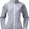 Bergans Hareid NoHood Fleecejakke Damer, Bl&aring; -Campingtøj Butik bergans hareid nohood fleece jacket women aluminium 1 2