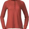 Bergans Lysebu Uld Henley Damer, Bl&aring; -Campingtøj Butik bergans lysebu wool henley women brick 3