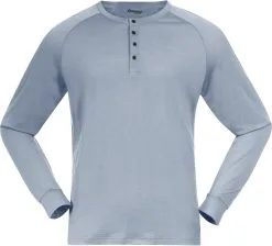 Bergans Lysebu Wool LS Henley Men, Bl&aring;