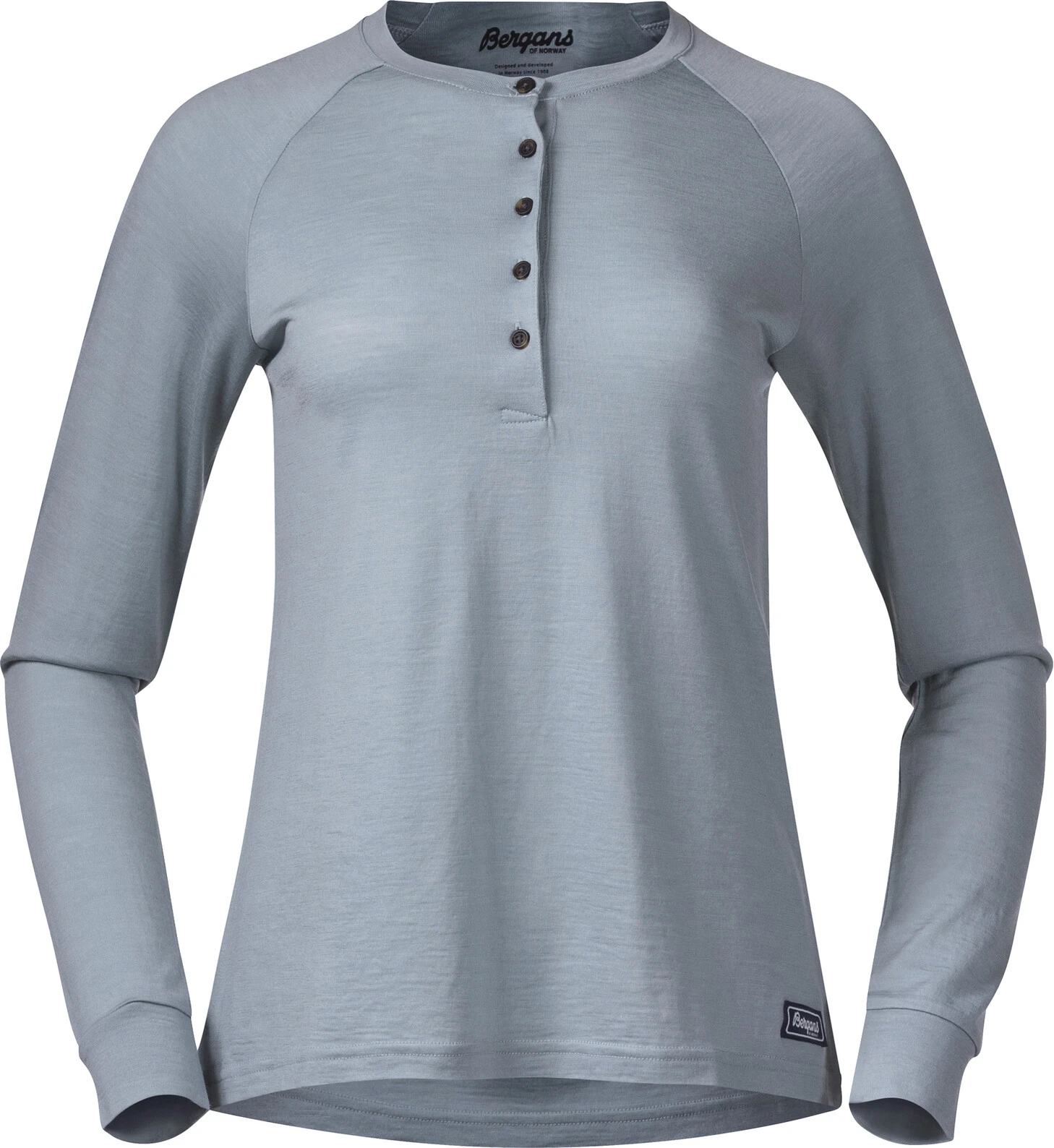 Bergans Lysebu Wool LS Henley Women, Blå 3 Bergans Lysebu Wool LS Henley Women, Blå