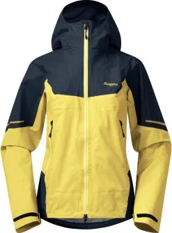 Bergans Senja 3-lags Jakke Damer, Gul/bl&aring;