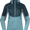 Bergans Senja Midlayer Hætteklædte Jakke Damer, Petroleumsgrøn/blå 2 Bergans Senja Midlayer Hætteklædte Jakke Damer, Petroleumsgrøn/blå -Campingtøj Butik bergans senja midlayer hooded jacket women smoke blue orion blue 1