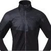 Bergans Senja Mellemlagsjakke Herrer, Petroleumsgr&oslash;n -Campingtøj Butik bergans senja midlayer jacket men black solid charcoal 4 1
