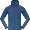 Bergans Ulstein Wool Hood Jacket Men, Bl&aring; -Campingtøj Butik bergans ulstein wool hood jacket men north sea blue 1
