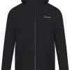 Berghaus Kember Vented Skaljakke Herrer, Bl&aring; -Campingtøj Butik berghaus kember vented shell jacket men black black 6