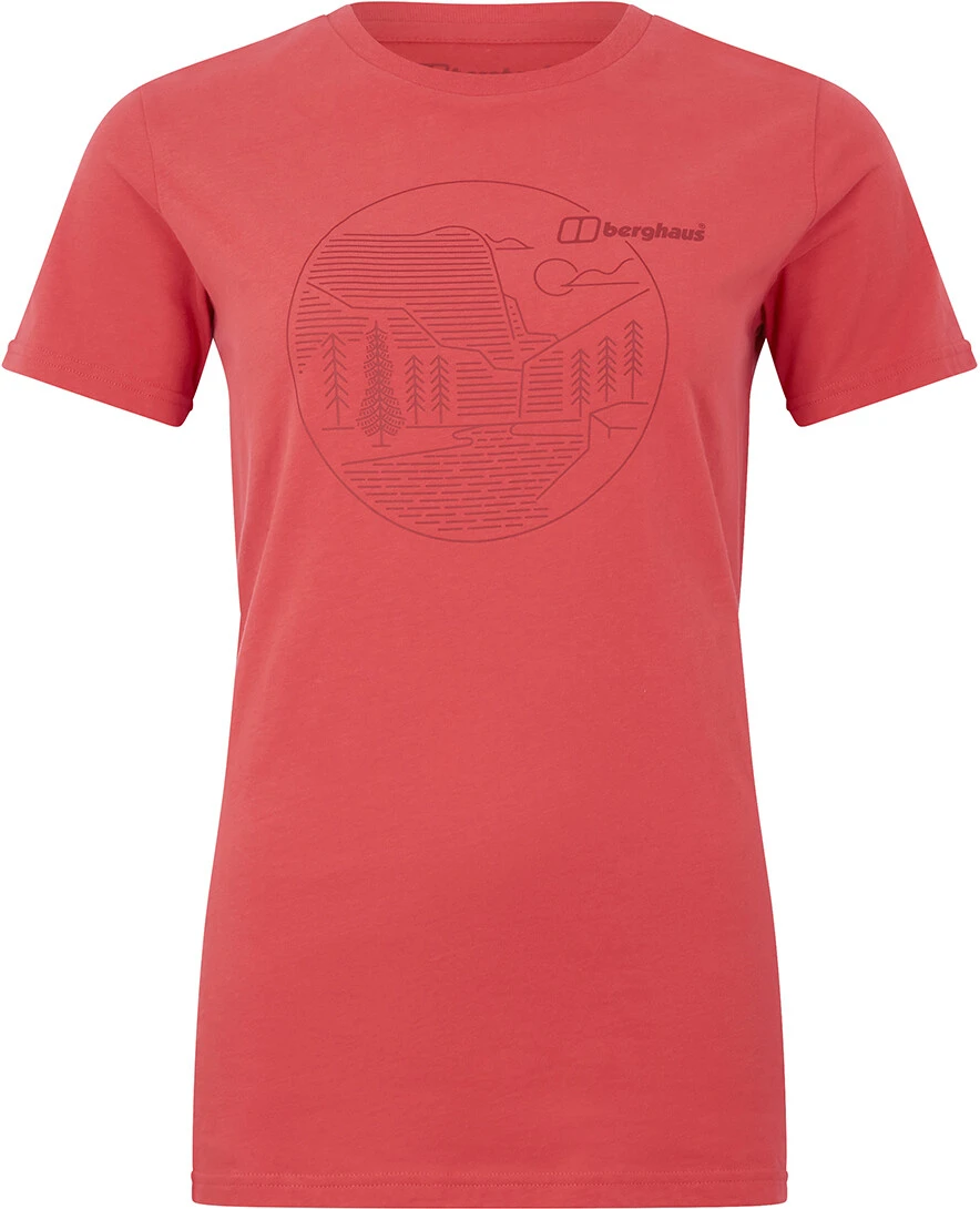 Berghaus Linear Landscape SS Tee Women, Rød 3 Berghaus Linear Landscape SS Tee Women, Rød