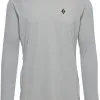 Black Diamond Alpenglow Crew LS Skjorte Herrer, Bl&aring; -Campingtøj Butik black diamond alpenglow crew ls shirt men pewter 4