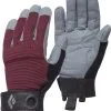 Black Diamond Crag Handsker Damer, Rød/grå 1 Black Diamond Crag Handsker Damer, Rød/grå -Campingtøj Butik black diamond crag gloves women bordeaux 1