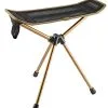 CAMPZ Foldbar Skammel I Aluminium, Sort/guld 1 CAMPZ Foldbar Skammel I Aluminium, Sort/guld -Campingtøj Butik campz folding stool aluminium black gold 5