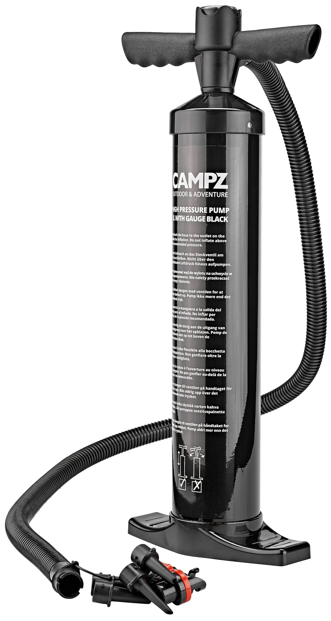 CAMPZ High Pressure Pumpe 3l Med Måler, Sort 3 CAMPZ High Pressure Pumpe 3l Med Måler, Sort