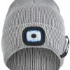 CAMPZ Knitted Reflective LED Beanie, Gr&aring; -Campingtøj Butik campz knitted reflective led beanie grey 6