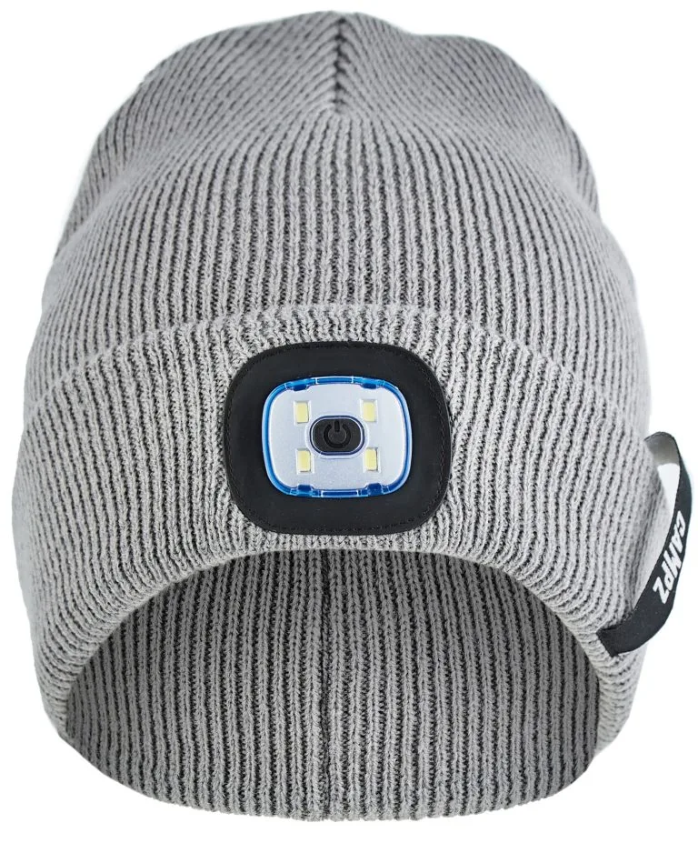 CAMPZ Knitted Reflective LED Beanie, Grå 3 CAMPZ Knitted Reflective LED Beanie, Grå