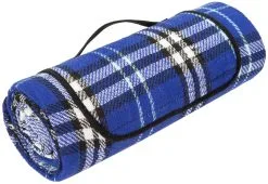 CAMPZ Picnic Blanket, Bl&aring;/hvid