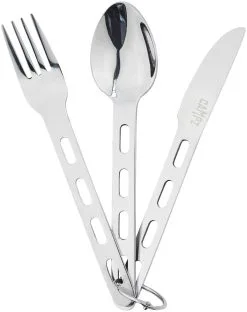 CAMPZ Stainless Steel Cutlery 3-Pieces, S&oslash;lv
