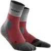 Cep Hiking Light Merino Str&oslash;mper Damer, R&oslash;d/gr&aring; -Campingtøj Butik cep hiking light merino mid cut socks women berry grey 2