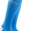 Cep Run Ultralight Sokker Herrer, Sort/gr&aring; -Campingtøj Butik cep run ultralight socks men electric blue light grey 4