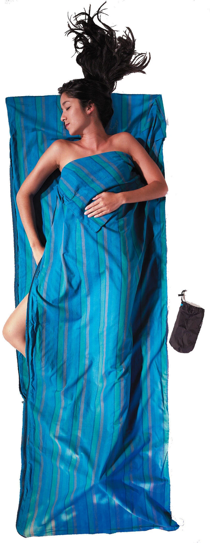 Cocoon TravelSheet-Coupler Bomuld, Blå/grøn 3 Cocoon TravelSheet-Coupler Bomuld, Blå/grøn