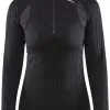 Craft Active Extreme X LS-top Med Lynlåslukning Damer, Sort 2 Craft Active Extreme X LS-top Med Lynlåslukning Damer, Sort -Campingtøj Butik craft active extreme x zip neck ls top women black 5