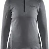 Craft Core Trim Termisk Mellemlag Damer, Grå 1 Craft Core Trim Termisk Mellemlag Damer, Grå -Campingtøj Butik craft core trim thermal midlayer women dark grey melange 7