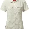 Craghoppers NosiLife Adventure II Kort&aelig;rmet Skjorte Damer, Beige -Campingtøj Butik craghoppers nosilife adventure ii t shirt dam sea salt 1