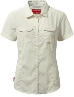 Craghoppers NosiLife Adventure II Kort&aelig;rmet Skjorte Damer, Beige