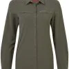 Craghoppers NosiLife Pro IV Skjorte Damer, Gr&aring; -Campingtøj Butik craghoppers nosilife pro iv long sleeved shirt women mid khaki 1