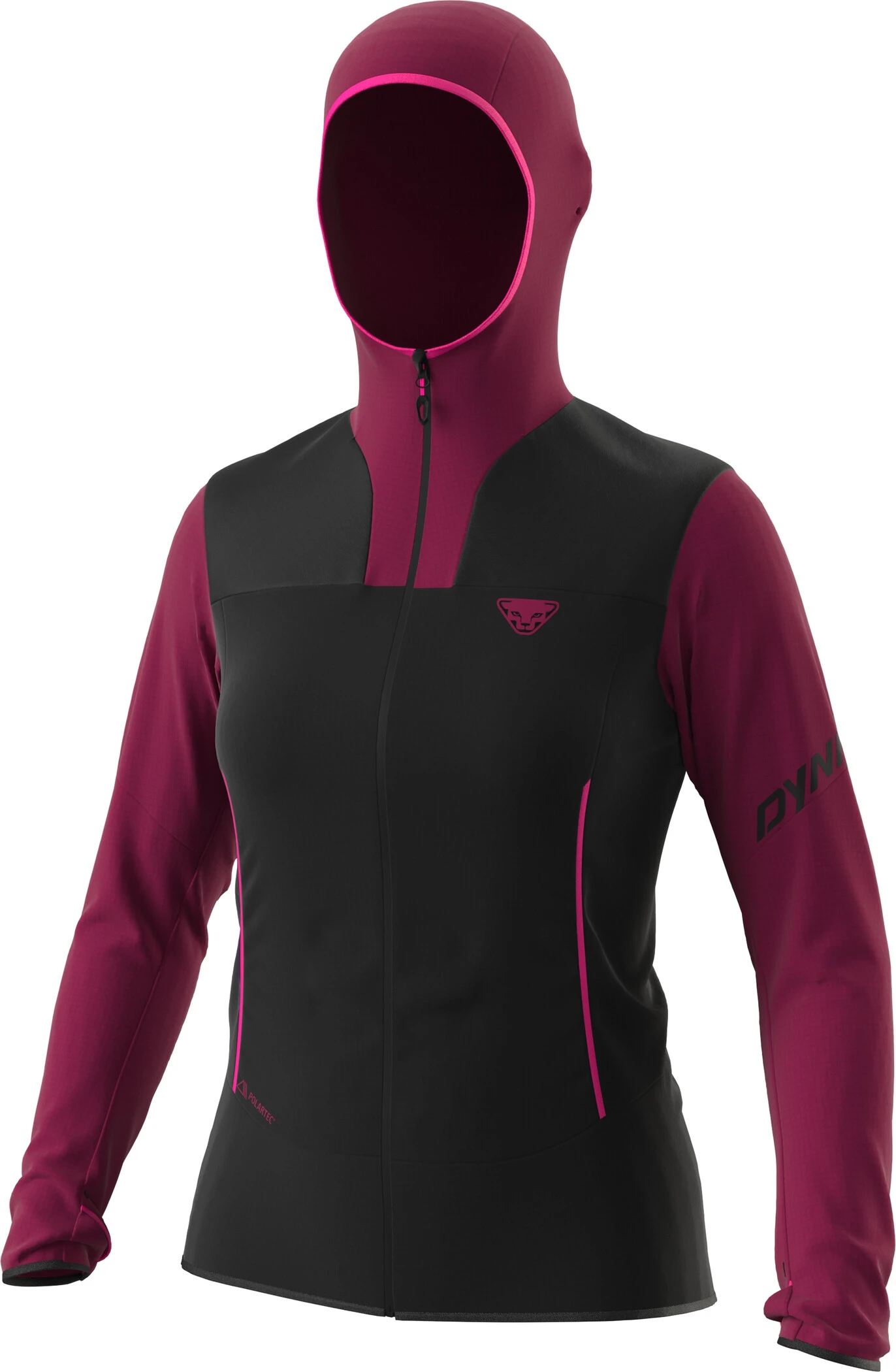 Dynafit Traverse Polartec Jakke Med Hætte Damer, Sort/pink 3 Dynafit Traverse Polartec Jakke Med Hætte Damer, Sort/pink