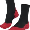 Falke RU4 L&R L&oslash;besokker Herrer, Sort/r&oslash;d -Campingtøj Butik falke ru4 l r running socks men black 3