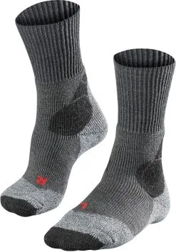 Falke TK4 Str&oslash;mper Ekspedition Damer, Bl&aring;/hvid