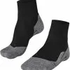 Falke TK5 Short Cool Vandresokker Herrer, Sort/gr&aring; -Campingtøj Butik falke tk5 short cool trekking socks men black mix 2