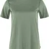 FJÄLLRÄVEN Fj&auml;llr&auml;ven Abisko Day Hike T-shirt Damer, Gr&aring; -Campingtøj Butik fjaellraeven abisko day hike ss shirt women patina green 2