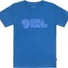 FJÄLLRÄVEN Fj&auml;llr&auml;ven Logo T-shirt B&oslash;rn, Gr&aring; -Campingtøj Butik fjaellraeven logo t shirt kids alpine blue 1 2