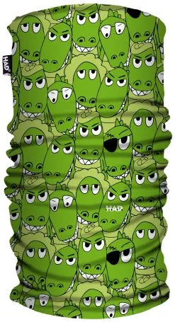 HAD Printed Fleece Halsr&oslash;r B&oslash;rn, Gr&aring;/hvid