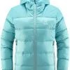 Haglöfs Hagl&ouml;fs Bield Ned H&aelig;tte Damer, Sort -Campingtøj Butik hagloefs bield down hood women frost blue 8