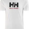 Helly Hansen HH Logo T-shirt Herrer, Bl&aring; -Campingtøj Butik helly hansen logo t shirt herr white 4