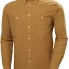 Helly Hansen Organic Cotton Flannel Skjorte Herrer, Brun -Campingtøj Butik helly hansen organic cotton flannel shirt men cumin melange 7