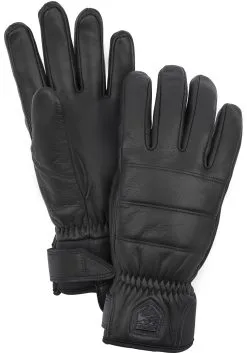 Hestra Alpine Leather Primaloft Handsker, Sort