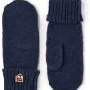 Hestra Lana Wool Mittens, Bl&aring; -Campingtøj Butik hestra lana wool mittens navy 3