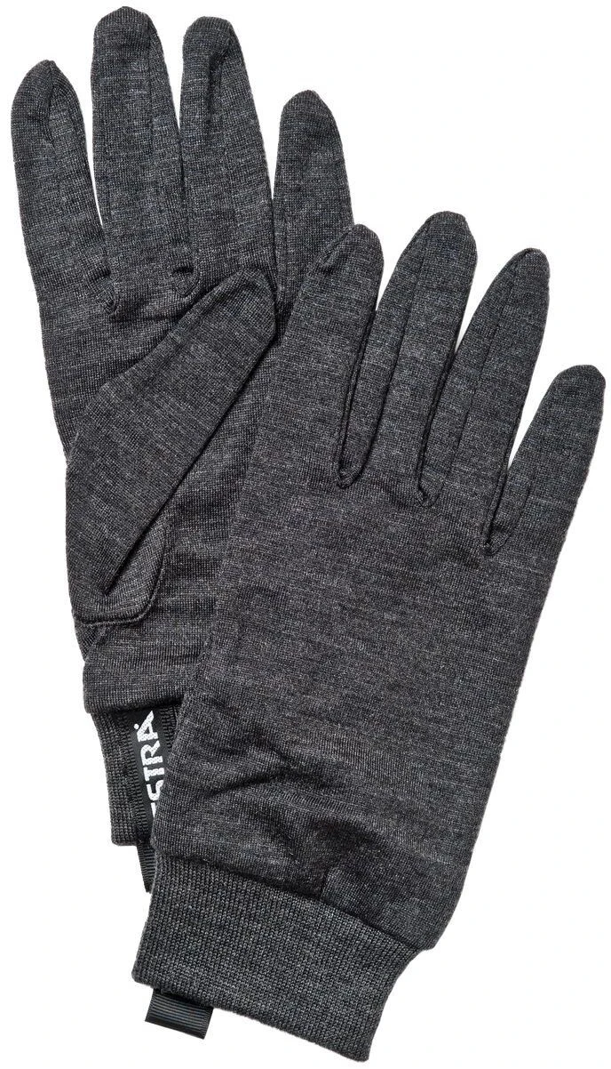 Hestra Merino Wool Active Inderhandsker, Sort 3 Hestra Merino Wool Active Inderhandsker, Sort