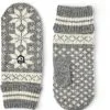 Hestra Nordic Wool Mittens Kids, Gr&aring; -Campingtøj Butik hestra nordic wool mittens kids grey offwhite 4 1