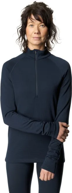 Houdini Desoli Termisk Halv Lynl&aring;s Baselayer Damer, Sort