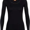 Icebreaker 200 Oasis LS Scoop Top Damer, Grå 1 Icebreaker 200 Oasis LS Scoop Top Damer, Grå -Campingtøj Butik icebreaker 200 oasis ls scoop top women svart 5