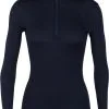 Icebreaker 200 Oasis LS Half-Zip Top Damer, Sort 1 Icebreaker 200 Oasis LS Half-Zip Top Damer, Sort -Campingtøj Butik icebreaker 200 oasis underklaeder dam midnight navy 1